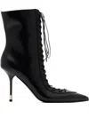 Femme La Salem Lace-up Boots In Black