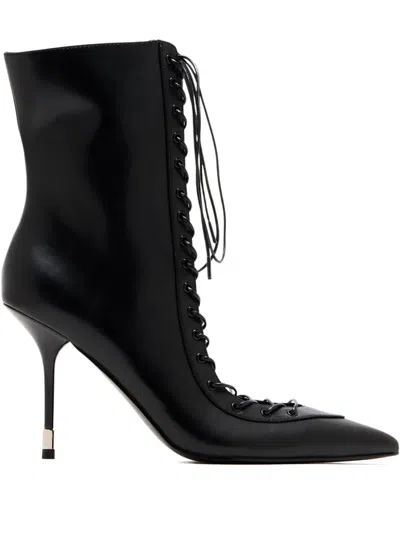 Femme La Salem Lace-up Boots In Black