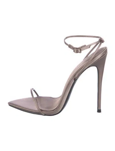 Pre-owned Femme La Satin Sandals In Purple