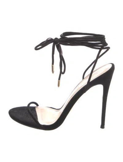 Pre-owned Femme La Suede Sandals In Black