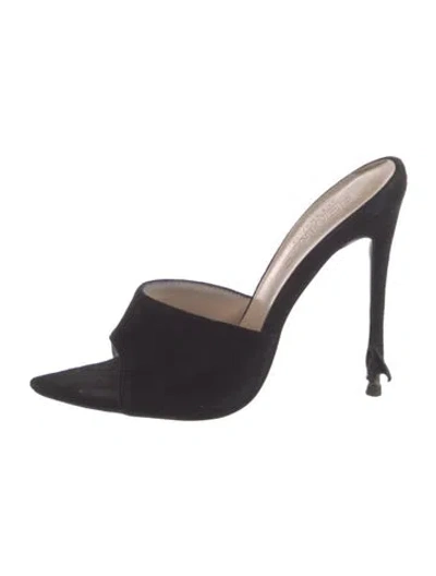 Pre-owned Femme La Suede Sandals In Black