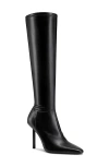 Femme La Whistler Pointed Toe Knee High Boot In Black