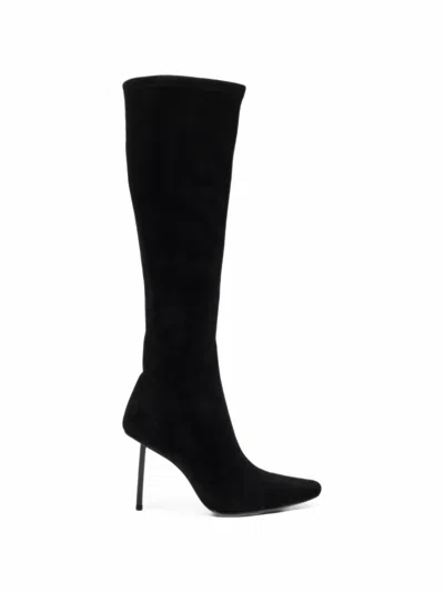 Femme La Whistler Suede Boots In Black
