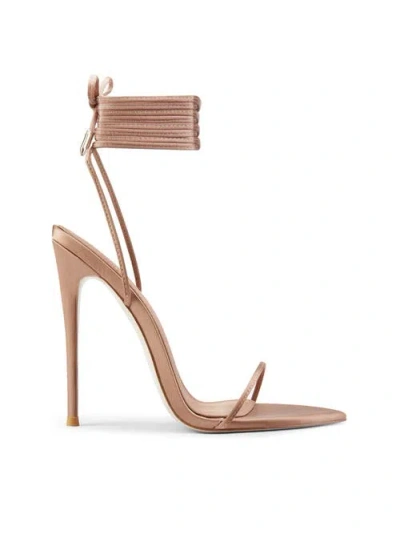 Femme Luce Minimale Satin Sandal In Neutral