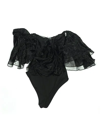 Pre-owned Femme Luxe Bodysuit In Black