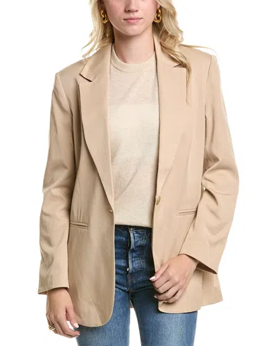 Femme Society Blazer In Beige