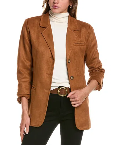 Femme Society Blazer In Brown
