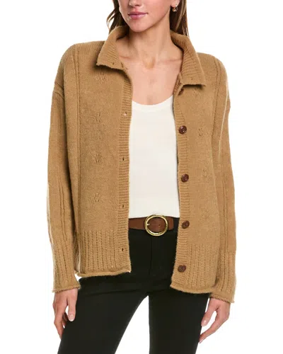 Femme Society Cardigan In Brown