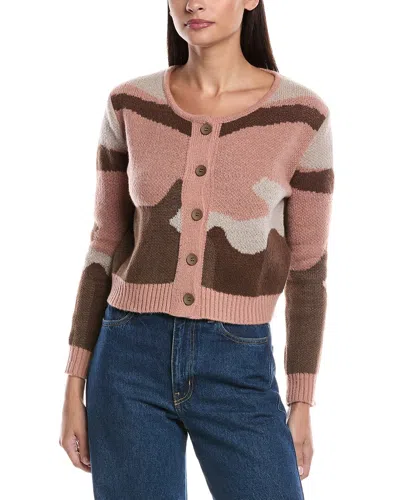 Femme Society Cardigan In Brown