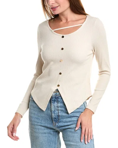 Femme Society Cardigan In Brown