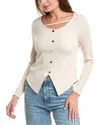 Femme Society Cardigan In Brown