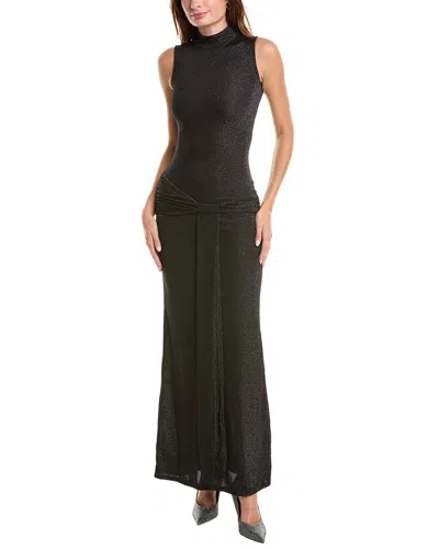 Femme Society Cashmere-blend Maxi Dress In Black