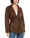 Femme Society Coat In Brown