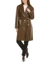 Femme Society Coat In Brown