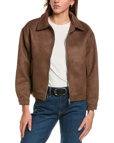 Femme Society Jacket In Brown