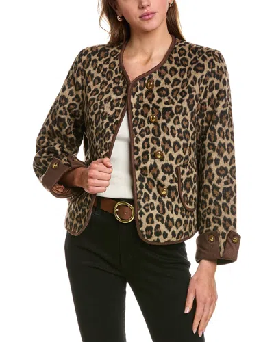 Femme Society Jacket In Brown