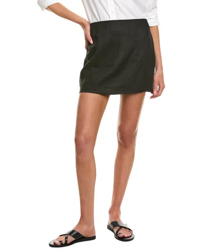 Femme Society Linen Skirt In Black