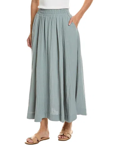 Femme Society Linen-blend Skirt In Blue