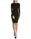 Femme Society Mini Sweaterdress In Black