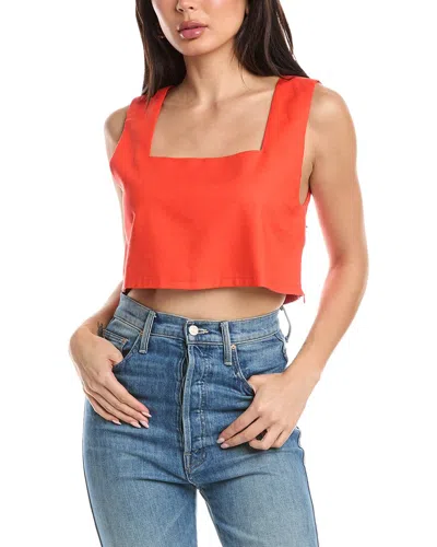 Femme Society Sleeveless Top In Orange