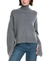 Femme Society Turtleneck Wool Sweater In Gray