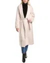 Femme Society Wool-blend Coat In Beige