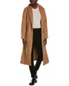 Femme Society Wool-blend Coat In Brown