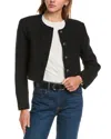 Femme Society Wool-blend Jacket In Black