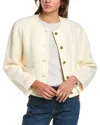 Femme Society Wool-blend Jacket In White