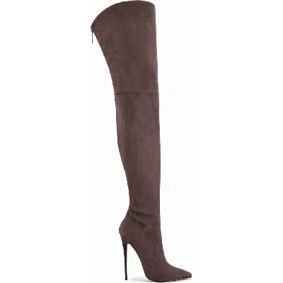 Femme The Scorpio Suede Thigh High Boot In Brown