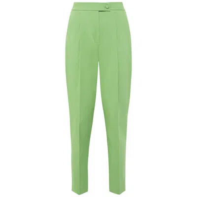 Femponiq Women's Tailored Cotton Trouser - Apple Green