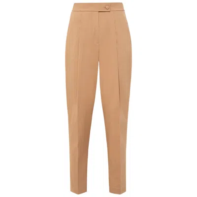 Femponiq Women's Tailored Cotton Trouser - Brown