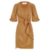 Femponiq Draped Vegan In Yellow/orange