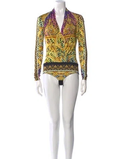 Pre-owned Fendace 2022 Nylon Bodysuit In Gold