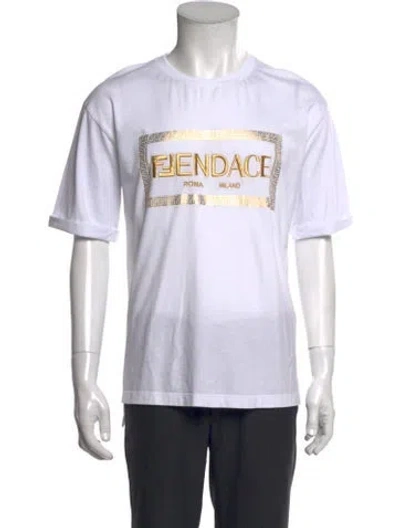 Pre-owned Fendace 2022 Zucca Ff Logo T-shirt In Black