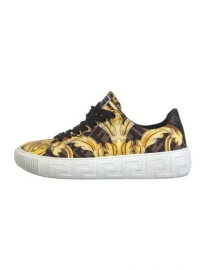 Pre-owned Fendace Baroque Sneakers In Yellow