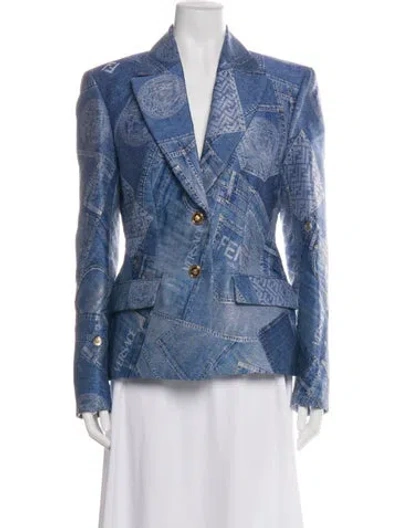 Pre-owned Fendace Graphic Print Blazer