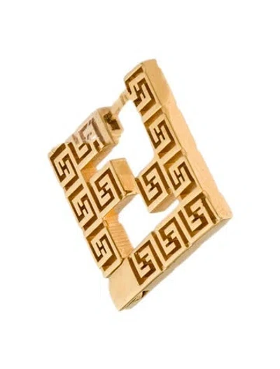 Pre-owned Fendace Logo Square Hoop Single Earring In Multicolor