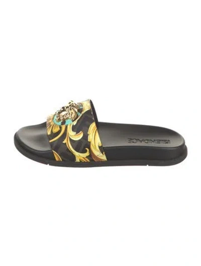 Pre-owned Fendace Medusa Insignia Slides In Multi