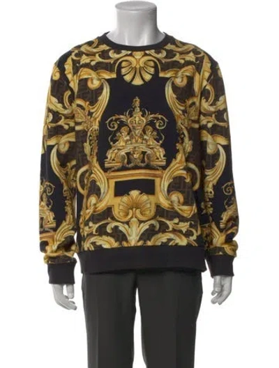 Pre-owned Fendace Printed Crew Neck Sweatshirt In Multi