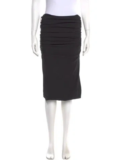 Pre-owned Fendace Ruffle Embellishment Knee-length Skirt In Black
