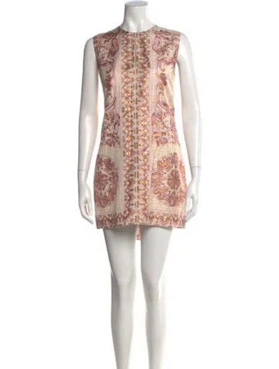 Pre-owned Fendace Silk Mini Dress In Pink