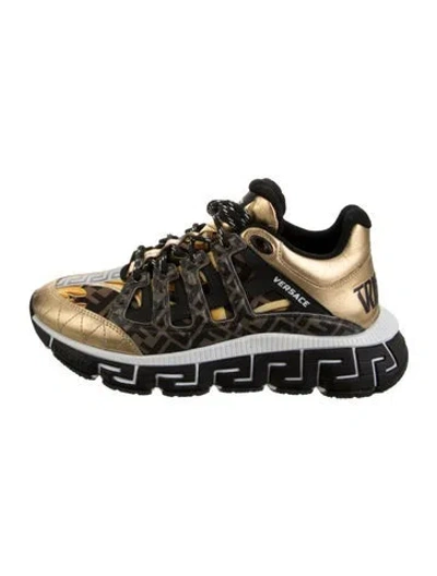 Pre-owned Fendace Trigreca Chunky Sneakers In Black