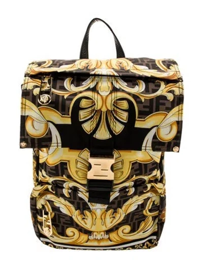 Pre-owned Fendace Zucca Ff Backpack 2022 In Brown