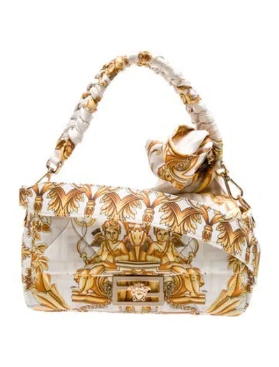 Pre-owned Fendace Zucca Ff Fendi Baguette 2022 In Gold