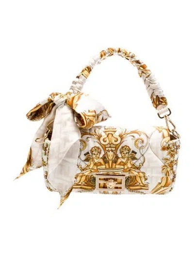 Pre-owned Fendace Zucca Ff Fendi Baguette 2022 In Yellow