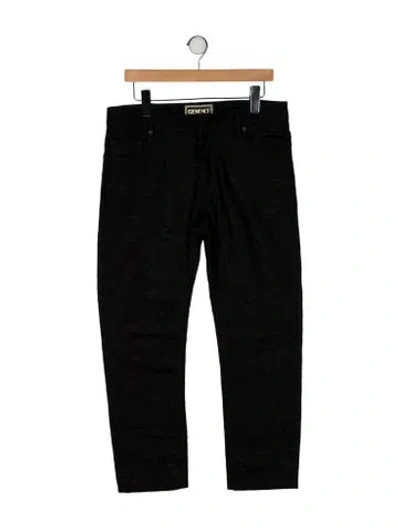 Pre-owned Fendace Zucca Ff Logo Straight-leg Jeans In Black