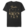 Fender Distressed Guitars Group  Graphic T-shirt In Black
