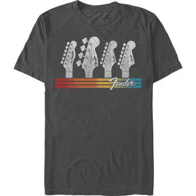 Fender Guitar Headstocks Graphic T-shirt In Gray