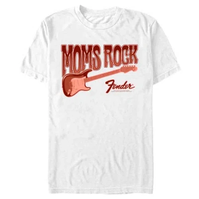 Fender Moms Rock Logo  Graphic T-shirt In White